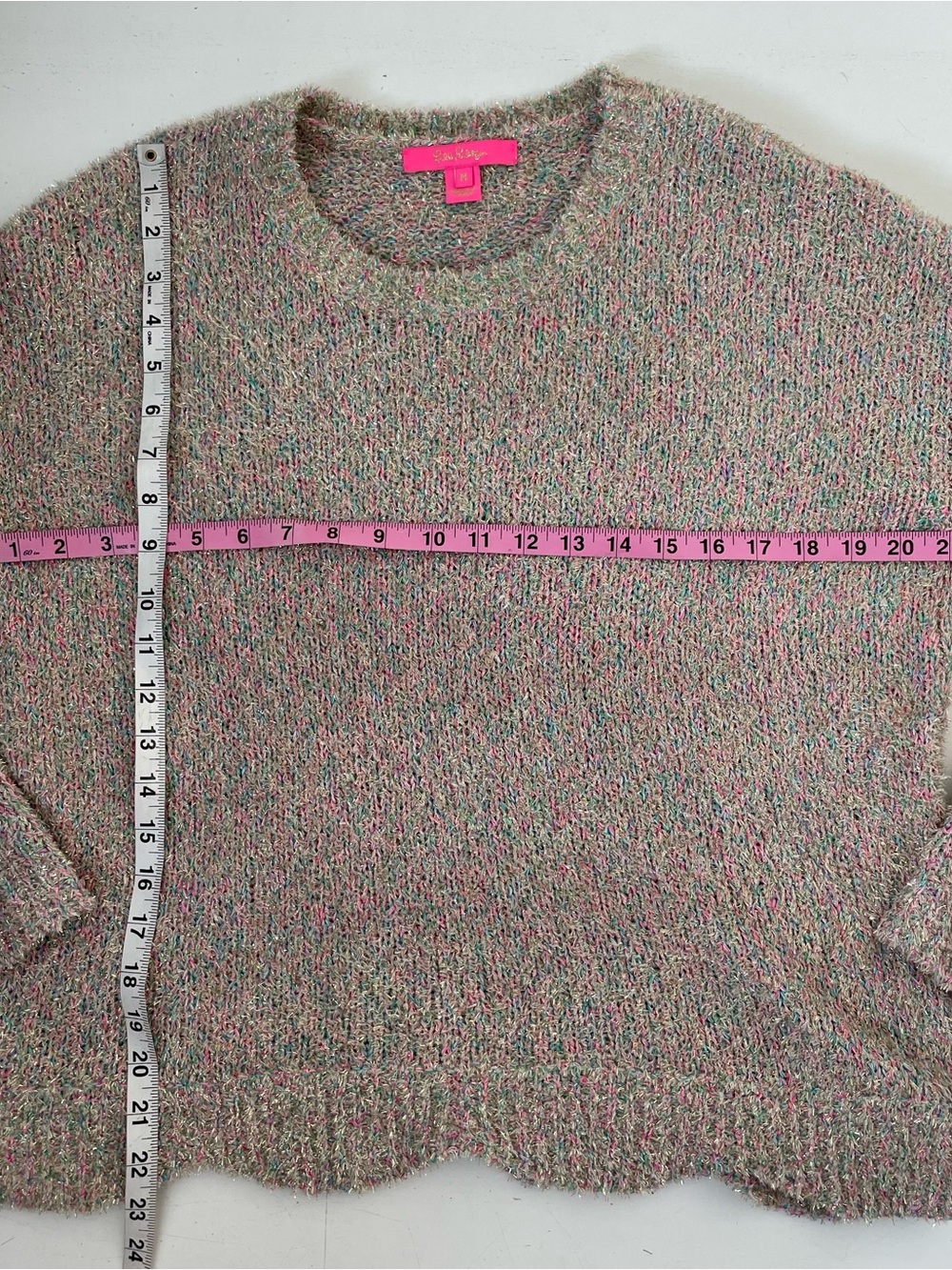 Lilly Pulitzer Gliana Sweater Women size M Pastel Whimsical Soft Girl Preppy - Picture 3 of 6